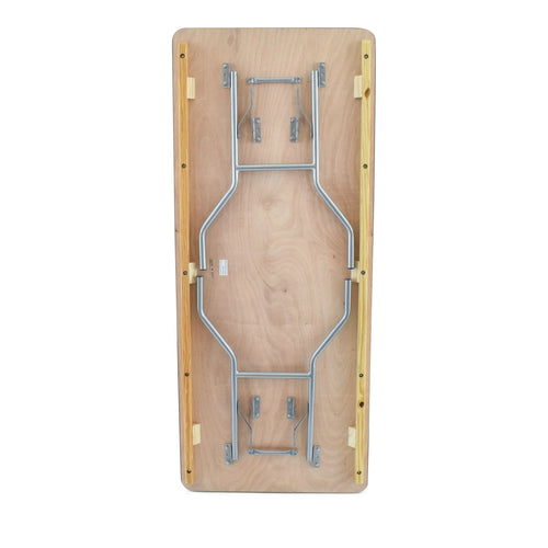6FT Rectangular Plywood Table With Folding Legs